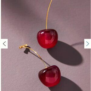 Anthropologie Cherry Drop Earrings